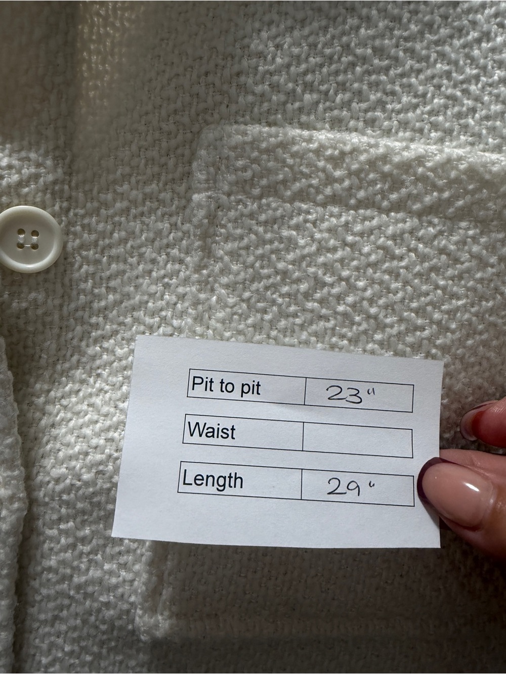 Primark Textured Button Up Shacket Jacket Cream - Picture 9 of 9
